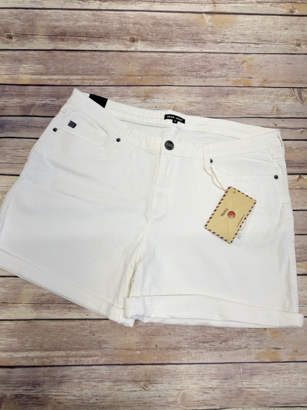 Dear John White Denim Shorts